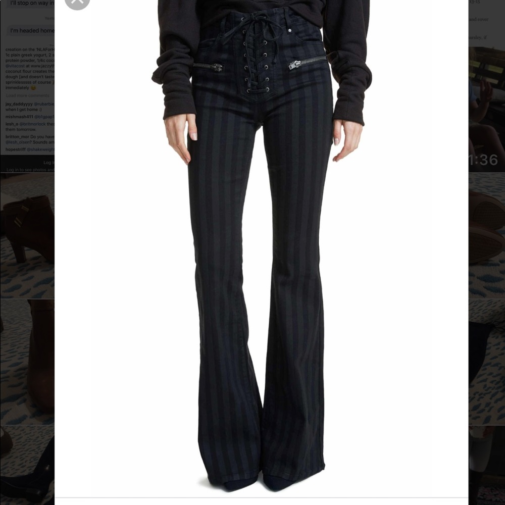 AFRM flare jeans.